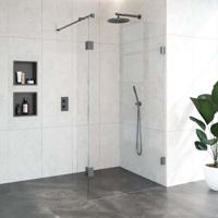 Inloopdouche Compleet Just Creating Profielloos 110/30 cm Gunmetal Sanitop - thumbnail