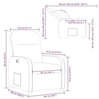 Fauteuil verstelbaar elektrisch stof bruin - thumbnail