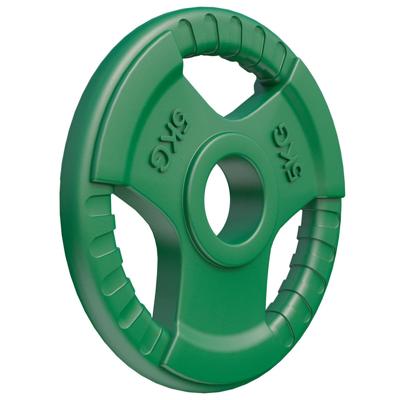 Olympische halterschijf 5 kg Gripper Gietijzer Rubber Coating - 50/51 mm