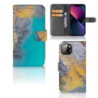 Apple iPhone 13 | Bookcase | Marble Blue Gold - thumbnail