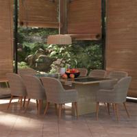 9-delige Tuinset poly rattan bruin - thumbnail