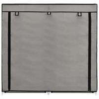 Schoenenkast met hoes 115x28x110 cm stof grijs - thumbnail