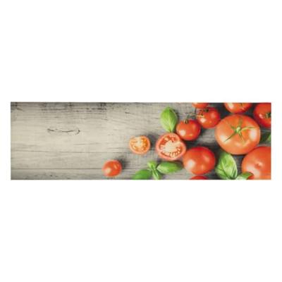 VidaXL Keukenmat wasbaar tomatenprint 45x150 cm fluweel