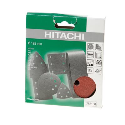 Hikoki Accessoires Schuurschijf Set D.125 K60/80/120 (15 St) - 753100