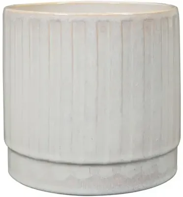 TS Collection bloempot sarien keramiek 23x22cm off white