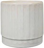 TS Collection bloempot sarien keramiek 23x22cm off white - thumbnail