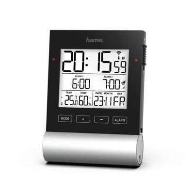 Hama Radiogestuurde Wekker Black Line Zwart Hama Radiogestuurde Wekker Black Line Zwart