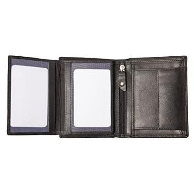 Alassio JU-42245 Portefeuille 12x9.5x2.5cm Leer Zwart