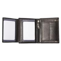 Alassio JU-42245 Portefeuille 12x9.5x2.5cm Leer Zwart - thumbnail