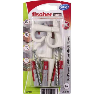 Fischer DuoPower 8x40 EasyHook Round K (4) Plugassortiment 557924 1 set(s) Fischer DuoPower 8x40 EasyHook Round K (4) Plugassortiment 557924 1 set(s)
