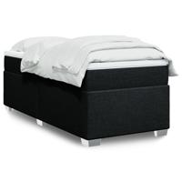 Boxspring met matras stof zwart 90x190 cm - thumbnail