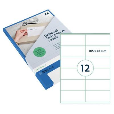 Etiket rillprint 105x48mm mat transparant 300st Etiket rillprint 105x48mm mat transparant 300st