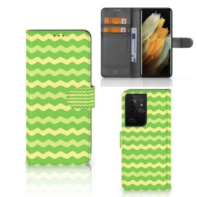 Samsung Galaxy S21 Ultra | Telefoon Hoesje | Waves Green Samsung Galaxy S21 Ultra | Telefoon Hoesje | Waves Green