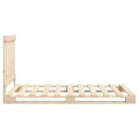 Bedframe met hoofdbord massief grenenhout 100x200 cm - thumbnail