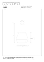 Lucide KALA - Hanglamp - Ø 40 cm - 1xE27 - Taupe - thumbnail