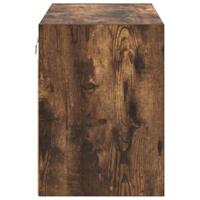 Garagewandkasten 2 st Spaanplaat gerookt eikenhout - thumbnail