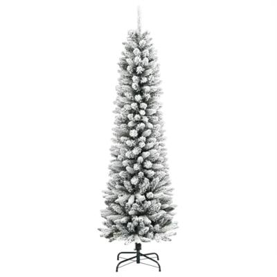VidaXL Kunstkerstboom met sneeuw smal 180 cm pvc en pe
