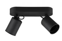 Trio Zwarte plafondlampPago met 2 spots - 803500232 - thumbnail