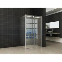Pared cabine met 1 schuifdeur 1200 x 800 x 2000 x 8 mm nano helder glas/chroom - thumbnail