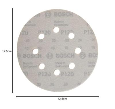 Bosch Accessoires Schuurblad Ø125mm | G120WP | 8 Gaten | Velc | 5 stuks - 2609256A25
