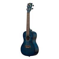 Kala Exotic Mahogany Blue concert ukelele met gigbag - thumbnail