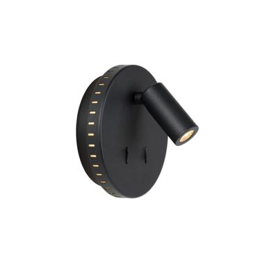 Lucide BENTJER - Bedlamp / Wandlamp - Ø 14 cm - LED - 3000K - Zwart Lucide BENTJER - Bedlamp / Wandlamp - Ø 14 cm - LED - 3000K - Zwart