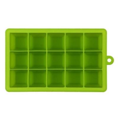 15 rasters DIY grote ijs kubus schimmel vierkante vorm siliconen ijs lade fruit ijs maker (groen)