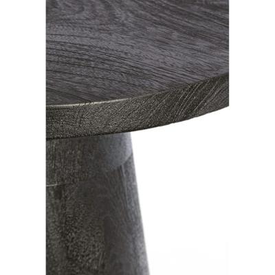 Light & Living Ronde Bijzettafel 'Paxos' Mangohout, kleur Zwart