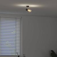 VidaXL Plafondspot met schijnwerpers zwart 6,5 x 6 x 11,5 cm metaal - thumbnail