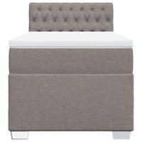 Boxspring met matras stof taupe 90x200 cm - thumbnail