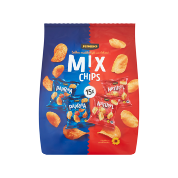 Jumbo Chips Uitdeelzak Paprika & Naturel 15 Stuks