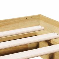 Bedframe zonder matras 120x190 cm massief hout eiken - thumbnail