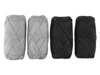 crelando Katoengaren set 4 x 50 g (Grijs/zwart) - thumbnail