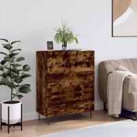 Dressoir 69,5x34x90 cm bewerkt hout gerookt eikenkleurig - thumbnail
