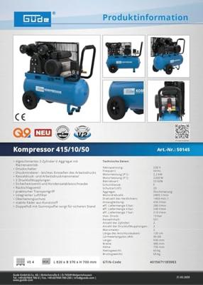 Güde Compressor 415/10/50
