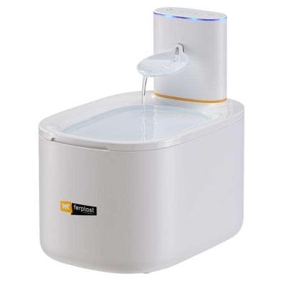 Ferplast Fontein voor katten en kleine honden ASTRA, draadloze kattenwaterfontein, oplaadbare kattenwaterdispenser met bewegingssensor, 3 l, drietrapsfilter, inclusief USB-C