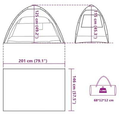 Strandtent 2-persoons waterdicht snelontgrendeling grijs Strandtent 2-persoons waterdicht snelontgrendeling grijs