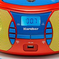 Karcher RR 5026 Radio/CD-speler VHF (FM) CD, USB Incl. microfoon Rood, Blauw, Geel - thumbnail