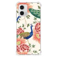 Case Anti-shock voor Motorola Moto G73 Pink Peacock - thumbnail