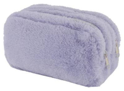 HEMA Etui Met Dubbele Rits Fluffy Lila