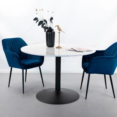 Sohome Ronde Eettafel 'Rune' 110cm, kleur Wit Marmer Sohome Ronde Eettafel 'Rune' 110cm, kleur Wit Marmer