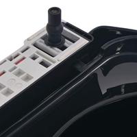 VidaXL Toiletbril soft-close met quick-release ontwerp zwart - thumbnail