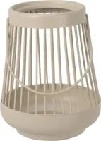 Windlicht metaal draad 12.5x16cm wit - thumbnail