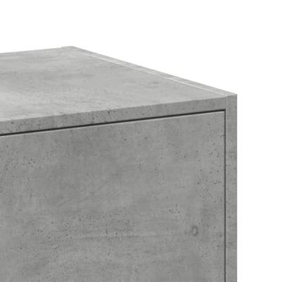 Apothekerskast 40x41x118 cm bewerkt hout betongrijs - thumbnail