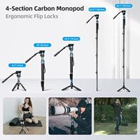 Sirui Monopod P-424FS + VA-10 Head - thumbnail