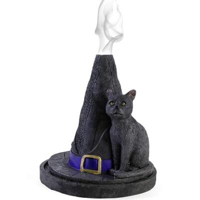 Wierook Kegel Brander Heksenmuts met Kat Wierook Kegel Brander Heksenmuts met Kat