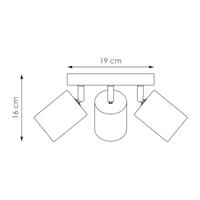 Home sweet home cork LED opbouwspot 3L rond kurk/zwart - thumbnail