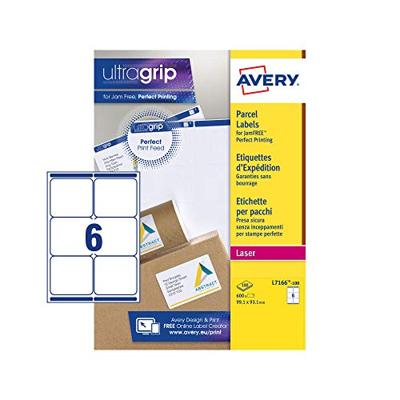 Etiket avery l7166-100 99.1x93.1mm 600st wit