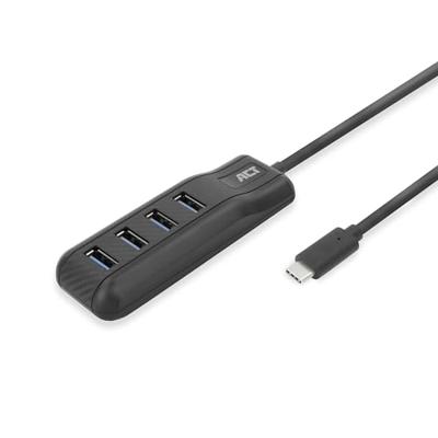 ACT interface hub USB 3.2 Gen 1 (3.1 Gen 1) Type-C 5000 Mbit/s Zwart ACT interface hub USB 3.2 Gen 1 (3.1 Gen 1) Type-C 5000 Mbit/s Zwart