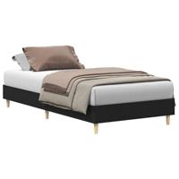 Bedframe Zwart eiken 90 x 200 cm Bewerkt hout - thumbnail